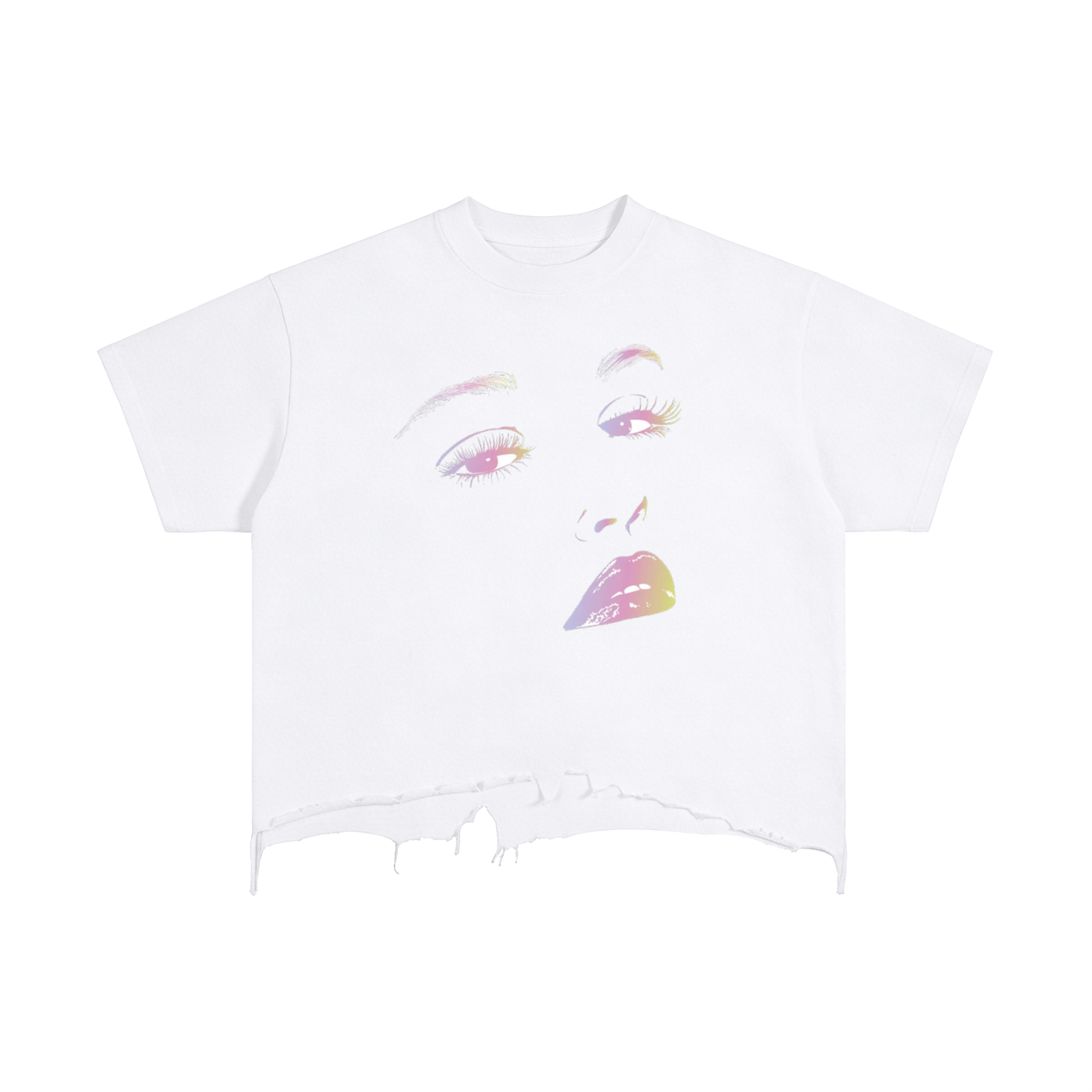 Vintage Wash Boxy Distressed Hem T-Shirt