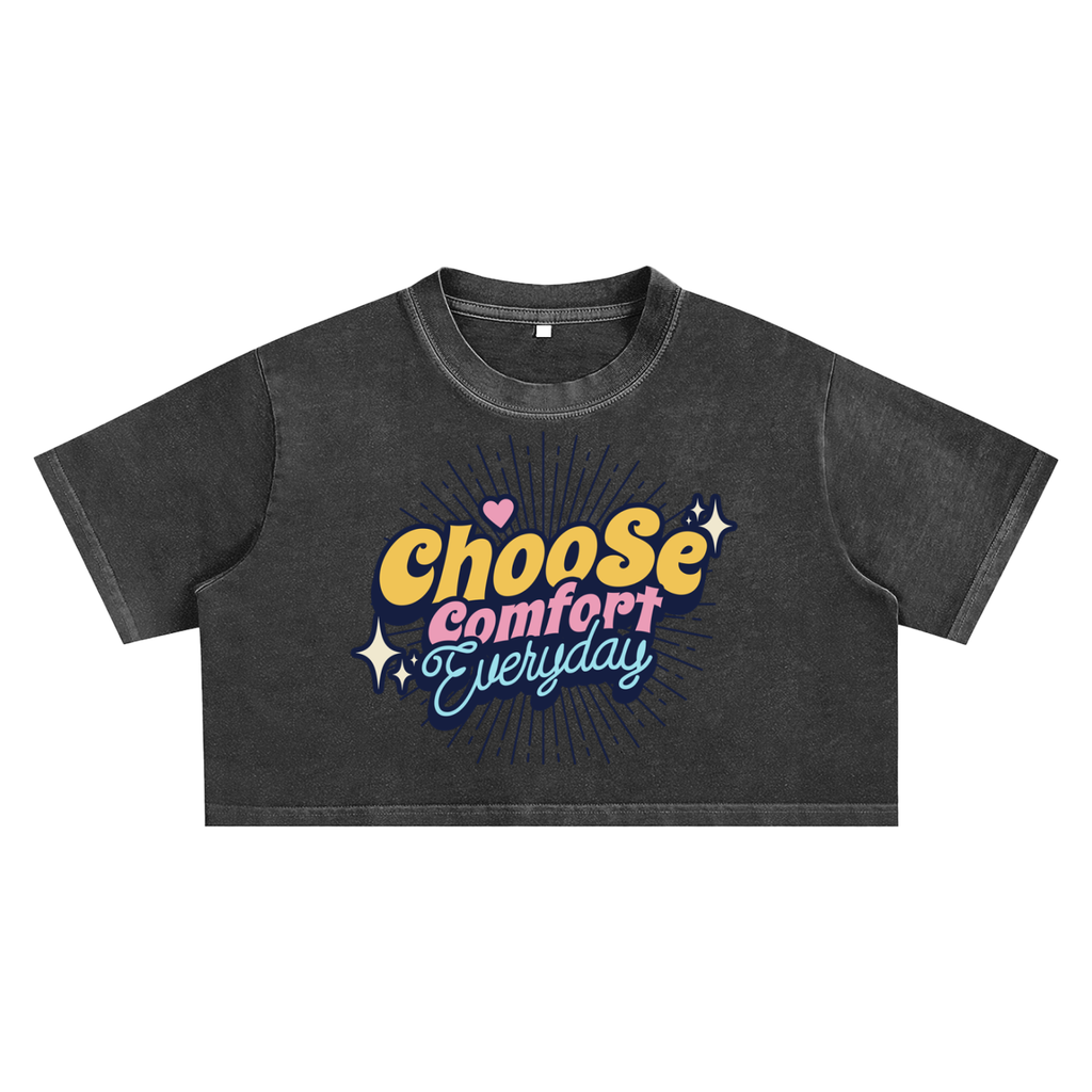 Snow Washed Crop Top