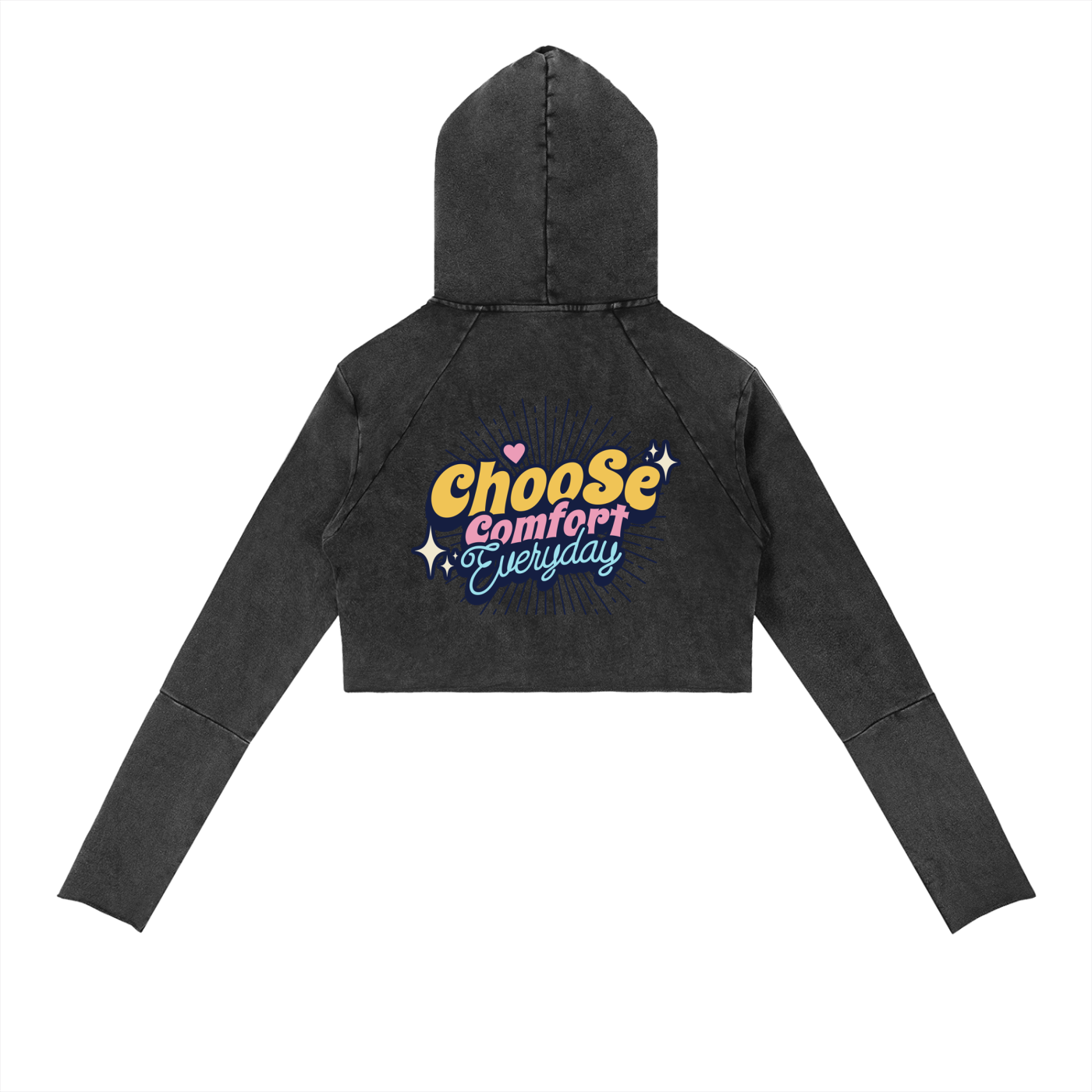 Vintage Washed Raw Edge Hoodie